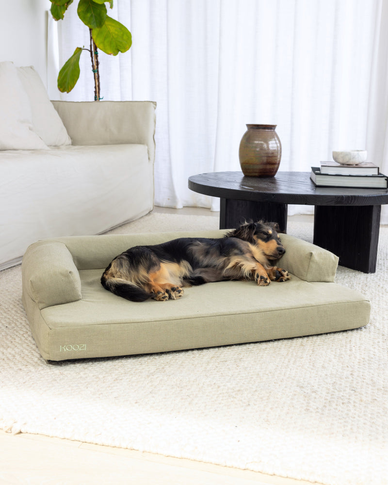 Cloud Dog Bed - Khaki Linen