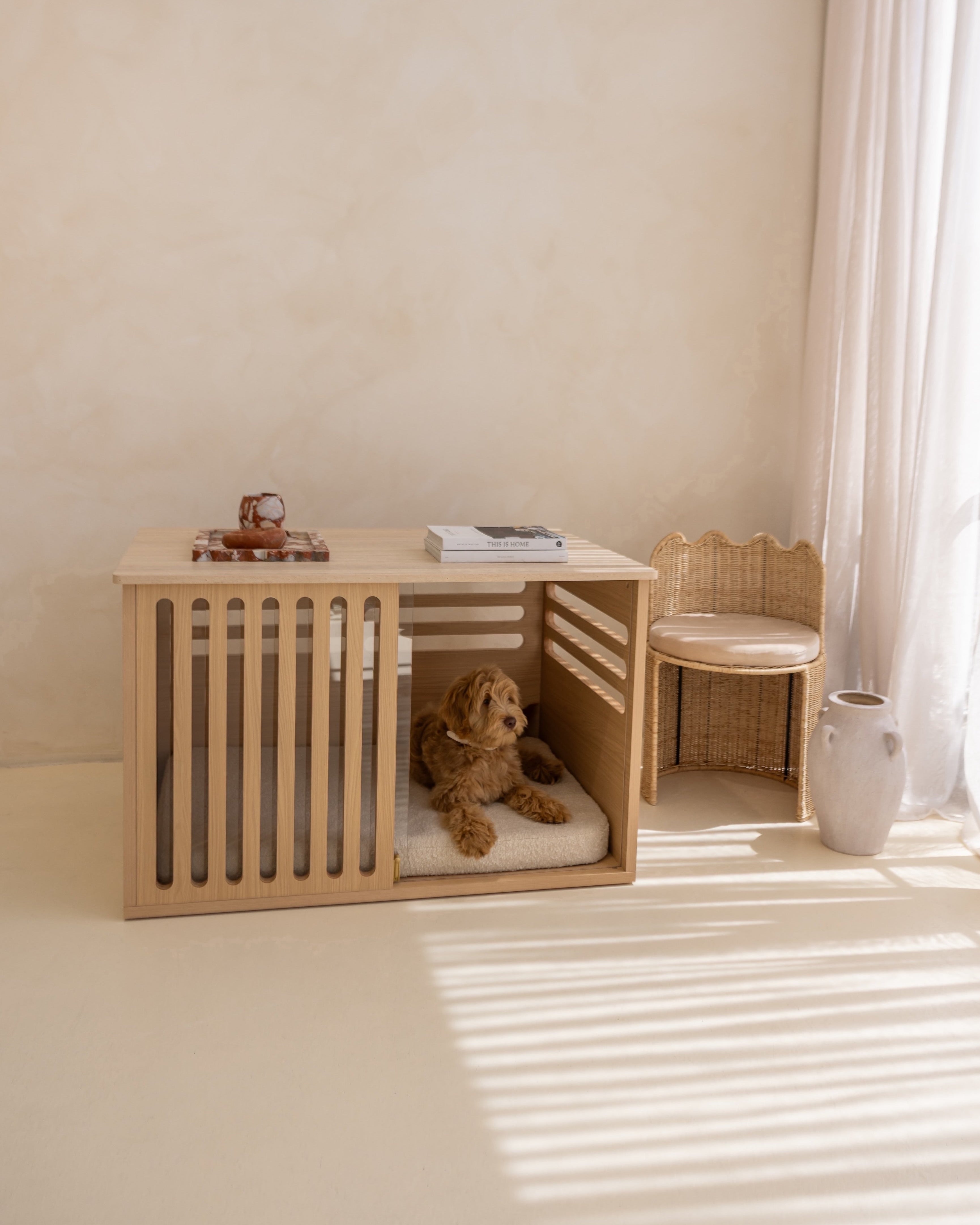 3-in-1 Dog Crate, Open Den and Table furniture