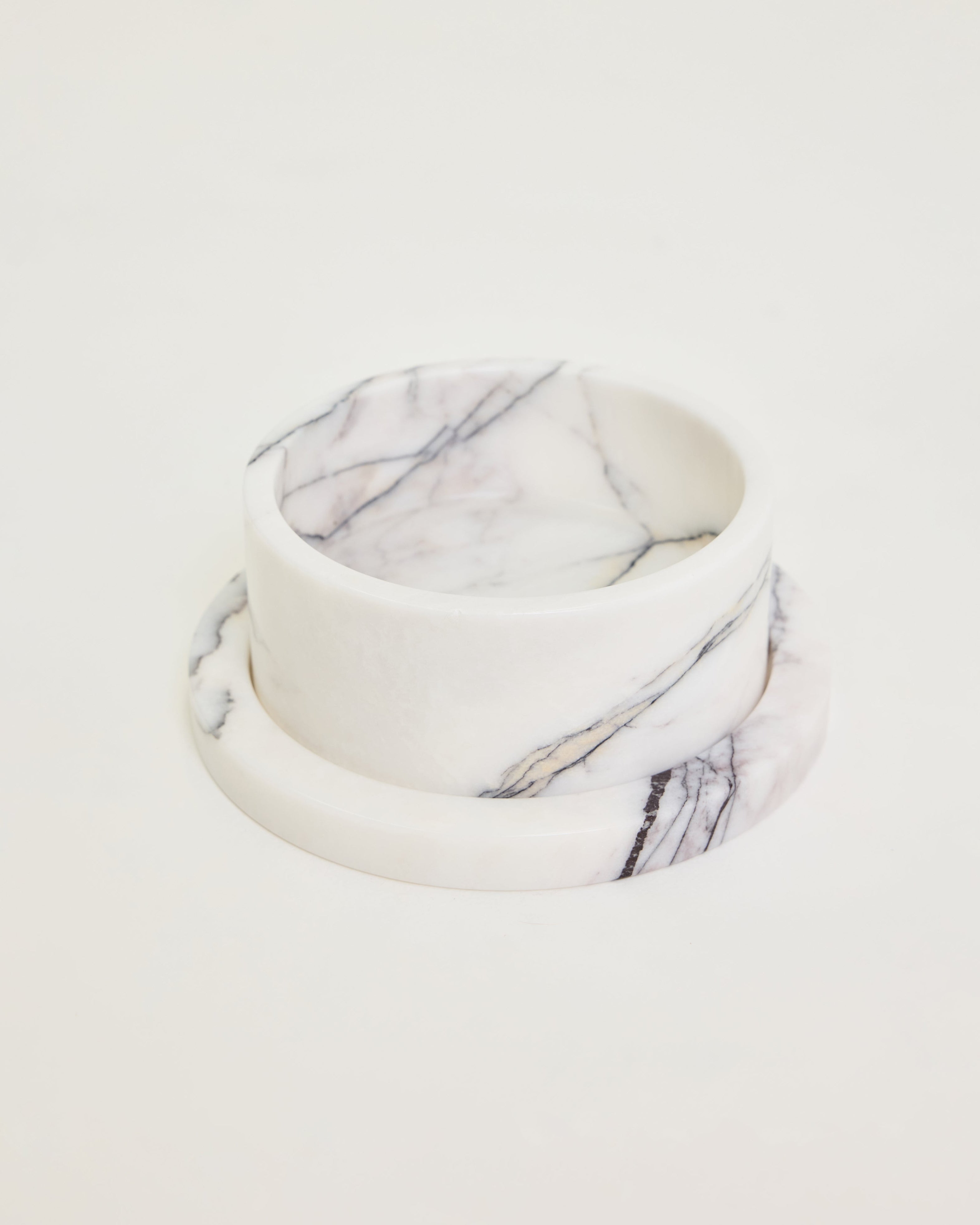 Marble Dog Bowl & Tray Set - New York Marble