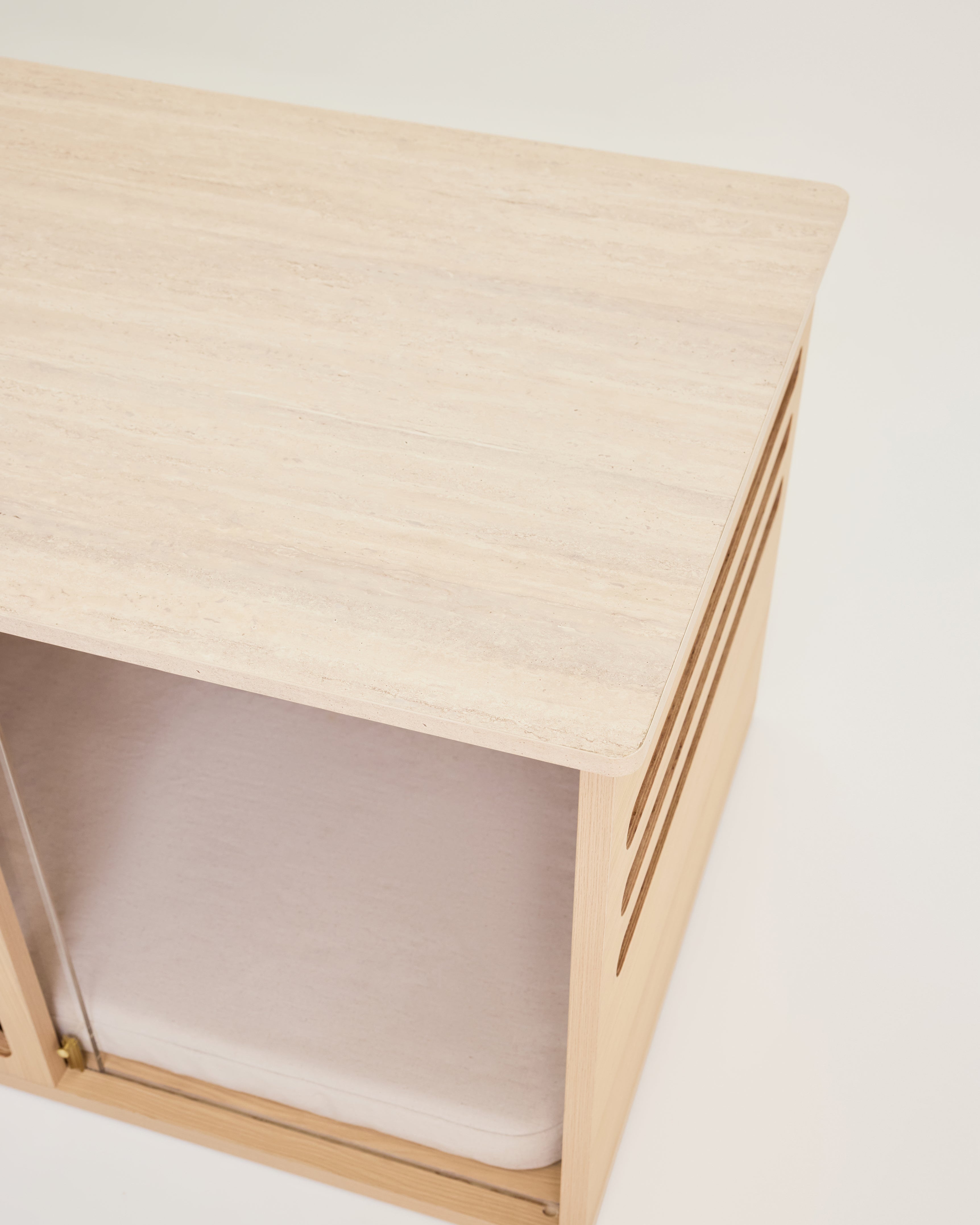 Large Buffet Table Crate - Elm Travertine