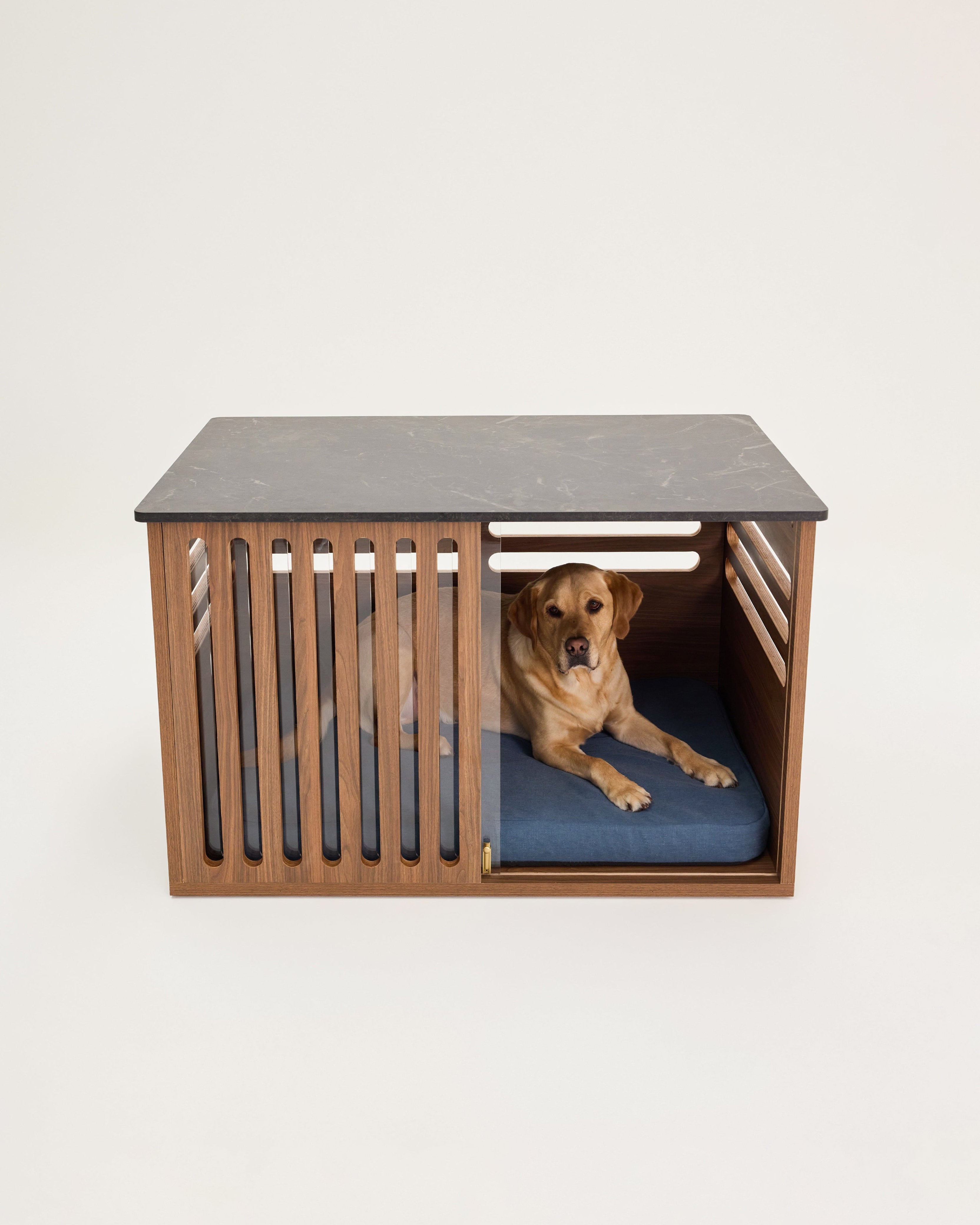 Buffet Table Crate Walnut Black Mocha Marble-Style – Koozi Pets