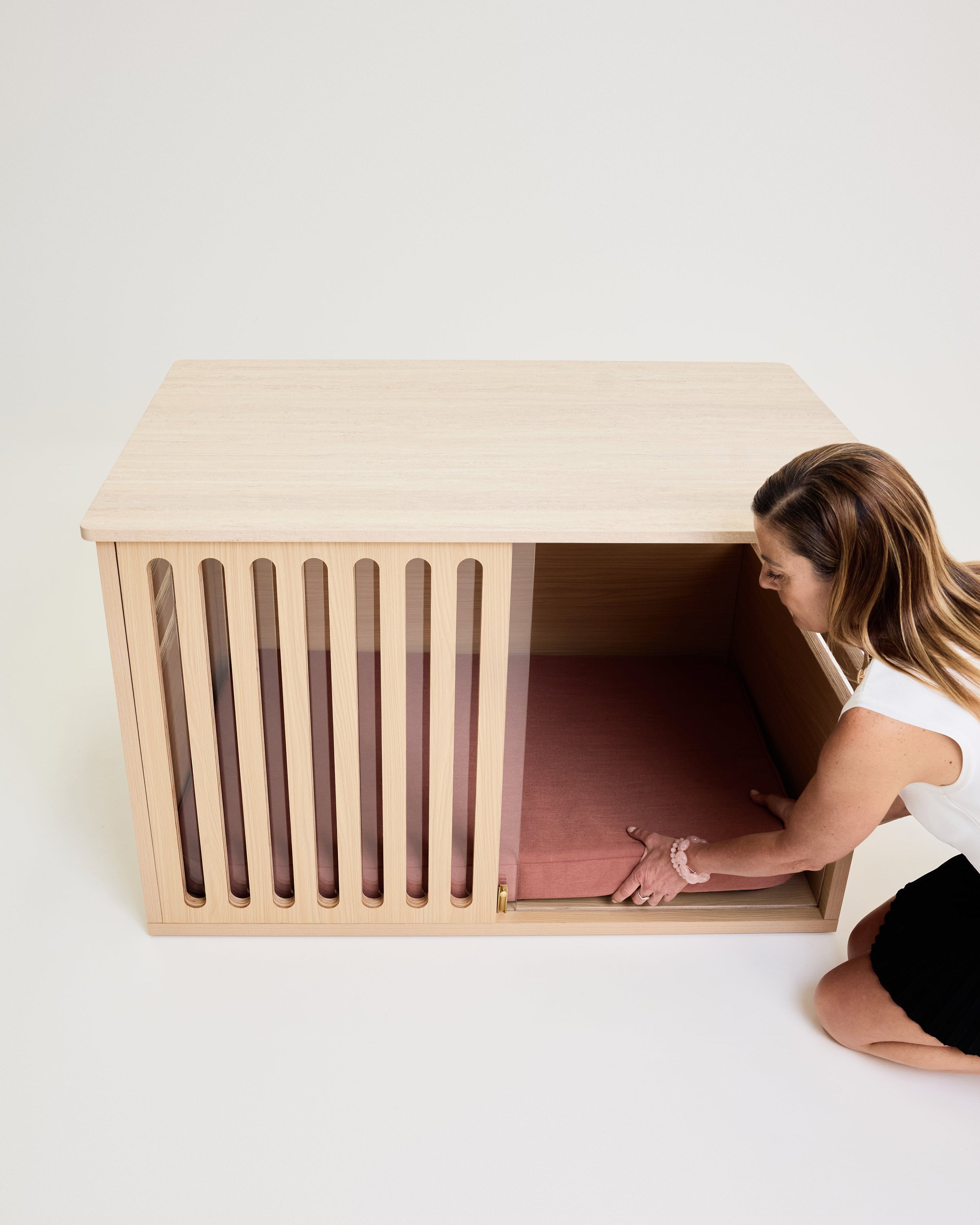 Large Buffet Table Crate - Elm Travertine