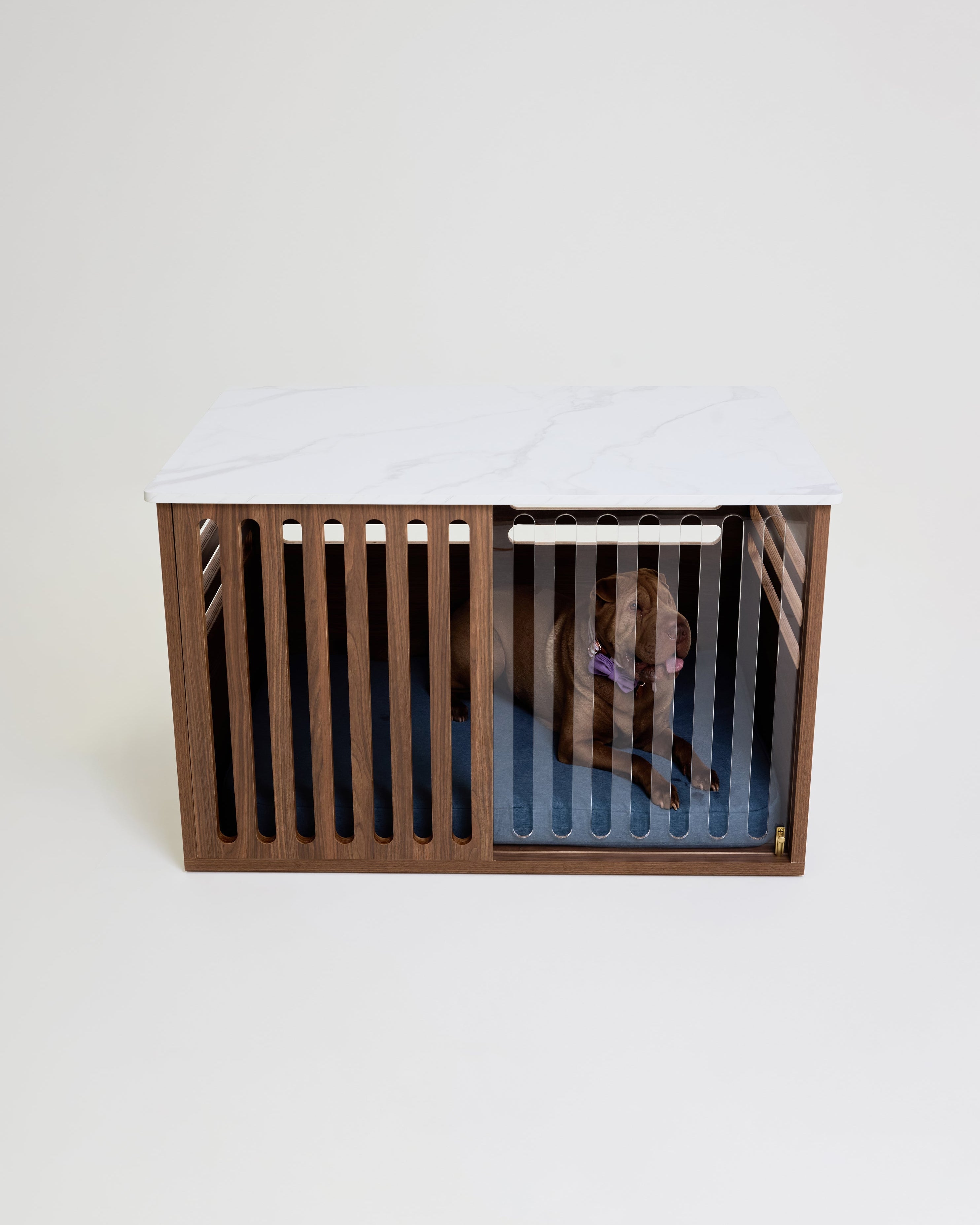 Large Buffet Table Crate - Walnut Carrara