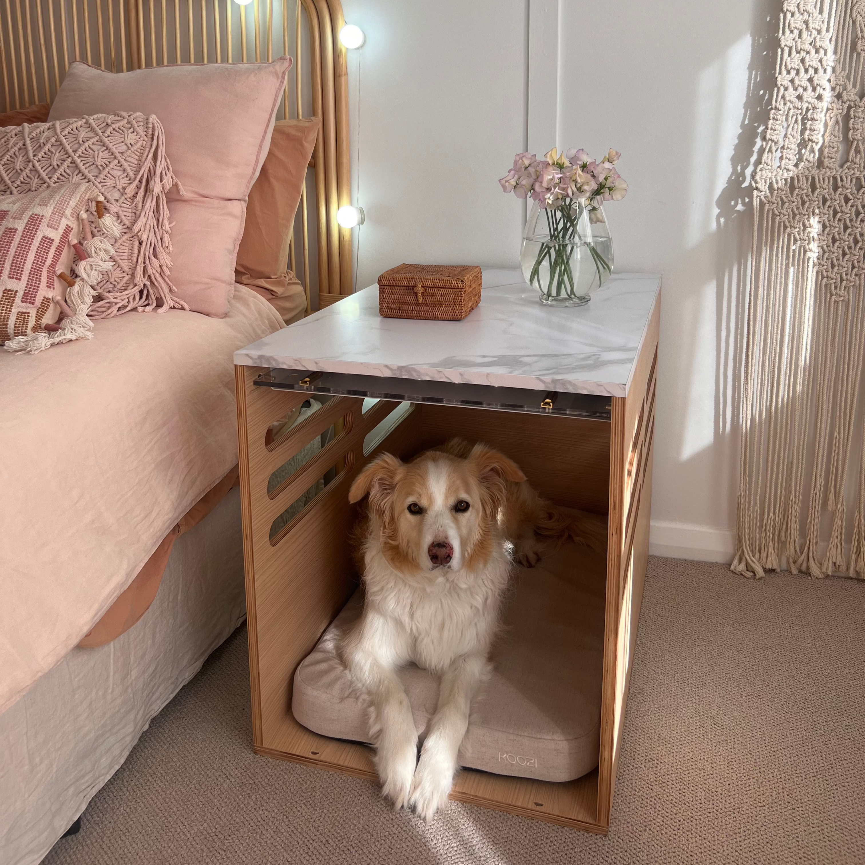 border collie side table crate review koozi