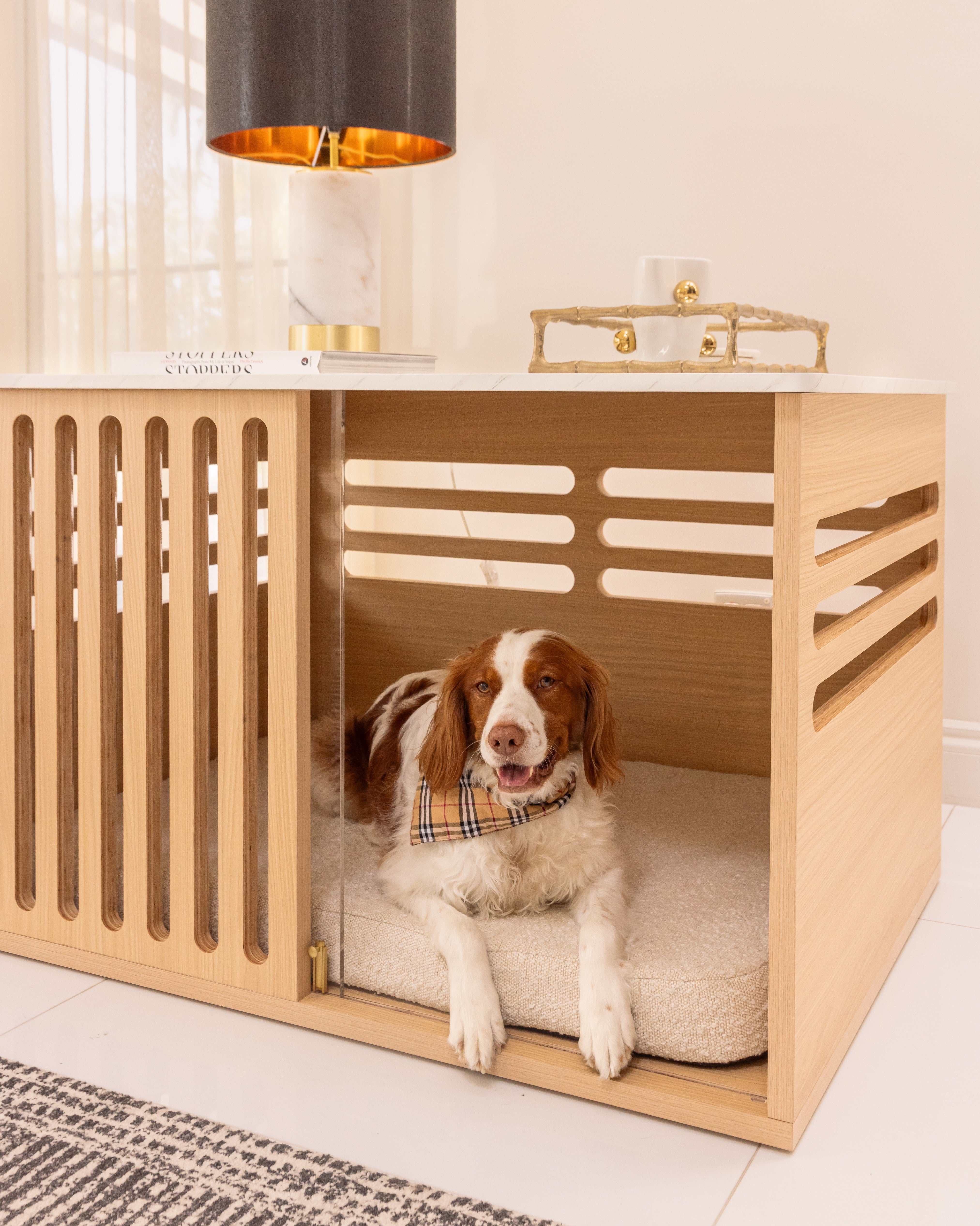 Large Buffet Table Crate - Elm Carrara