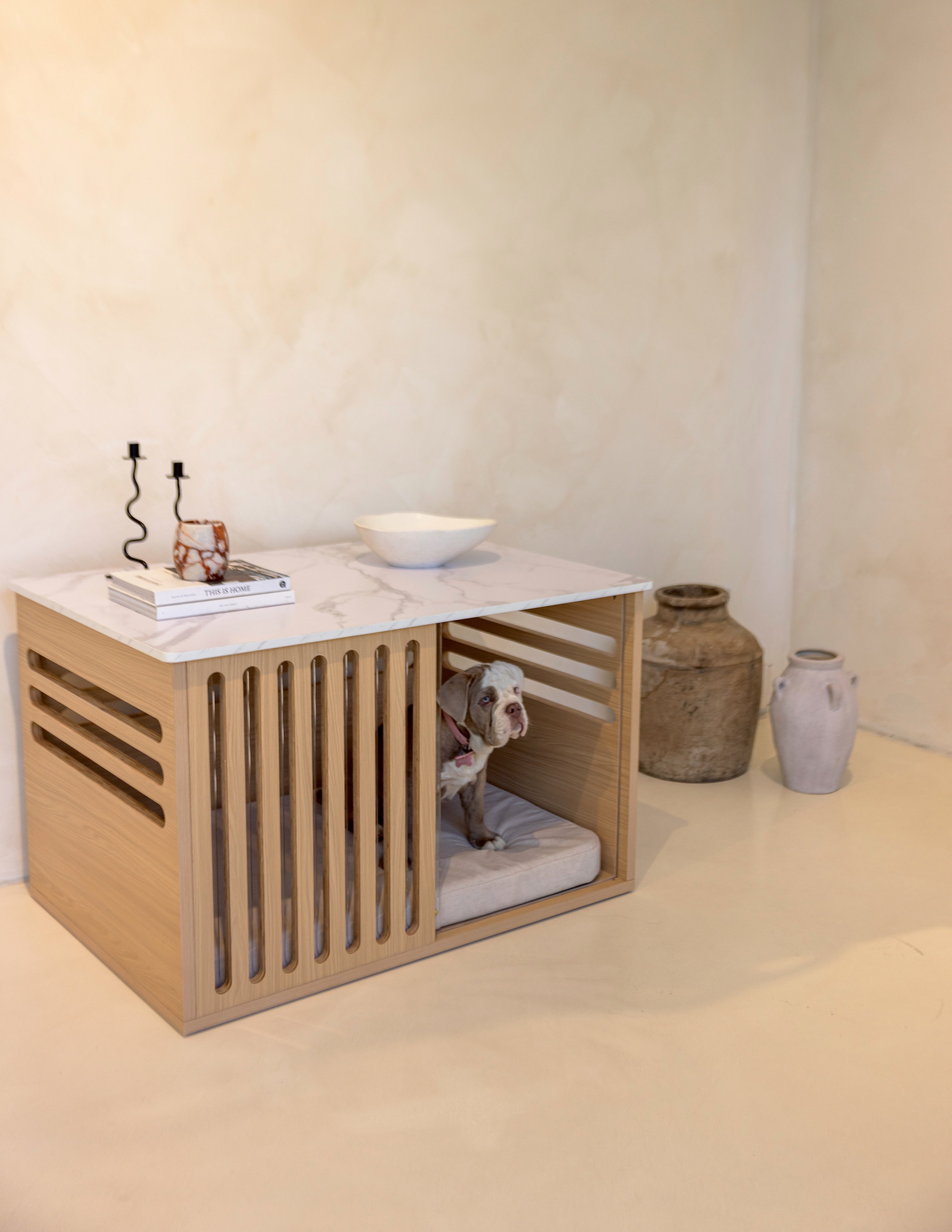 Large Buffet Table Crate - Elm Carrara