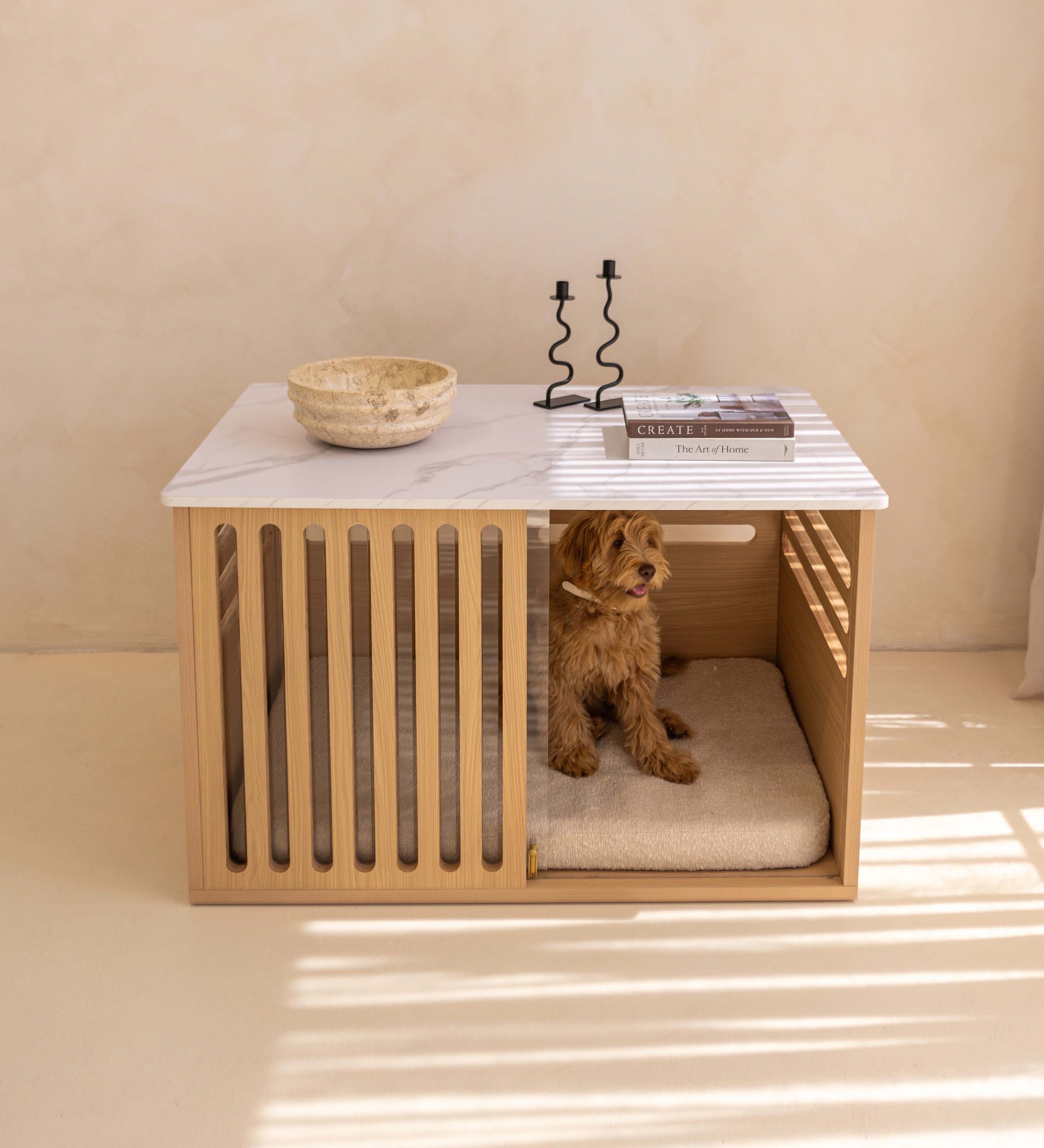 Large Buffet Table Crate - Elm Carrara