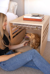 Side Table Crate - Elm Travertine