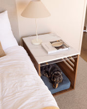 Side Table Crate - Walnut Carrara