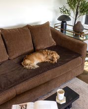 Velvet Sofa Topper - Espresso