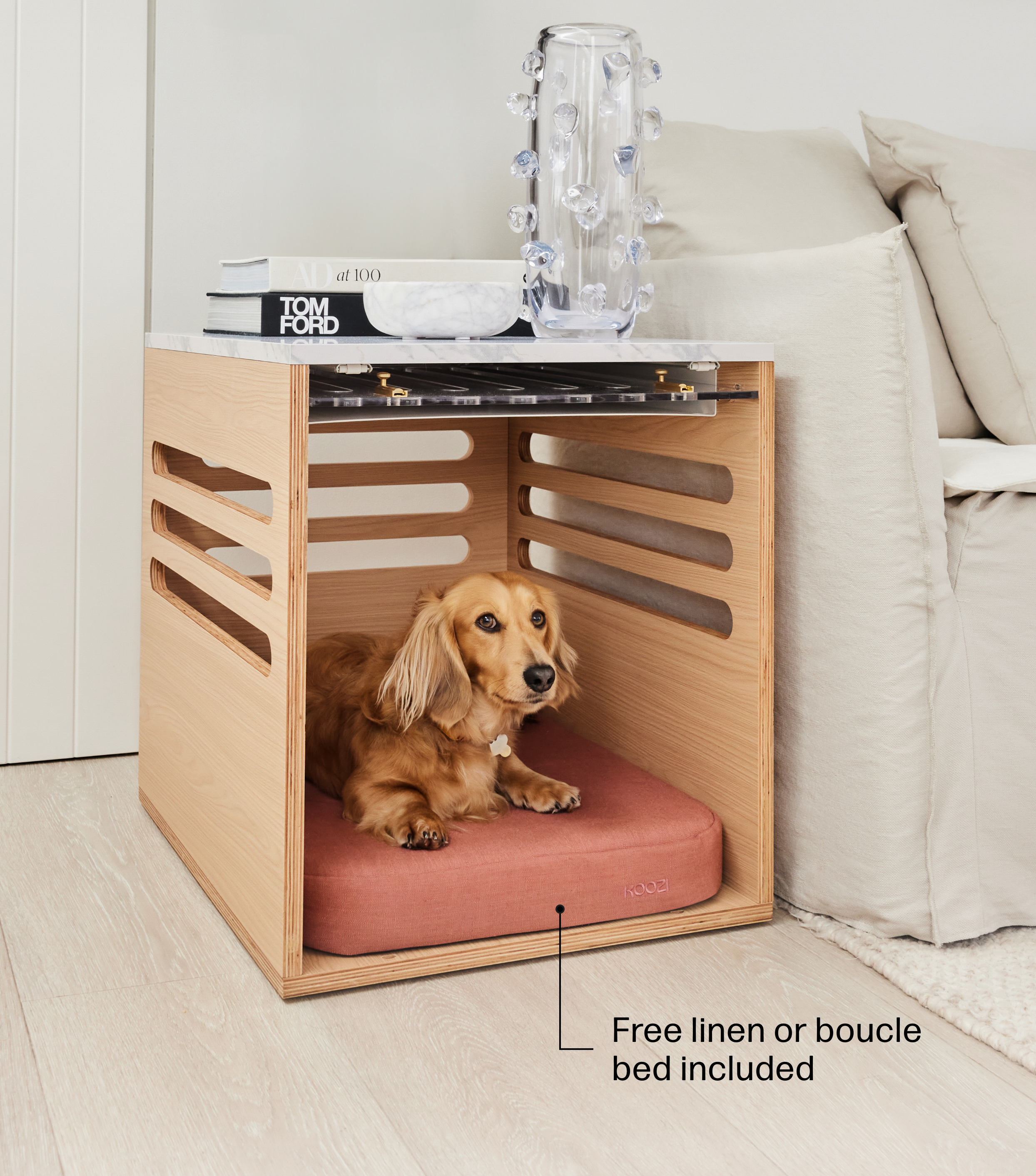 Plywood Stylish Pet Beds PetNest Raised Dog Bed Slate Grey – Pup Kit