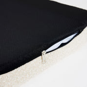 Buttercream Boucle Plush flat dog Bed