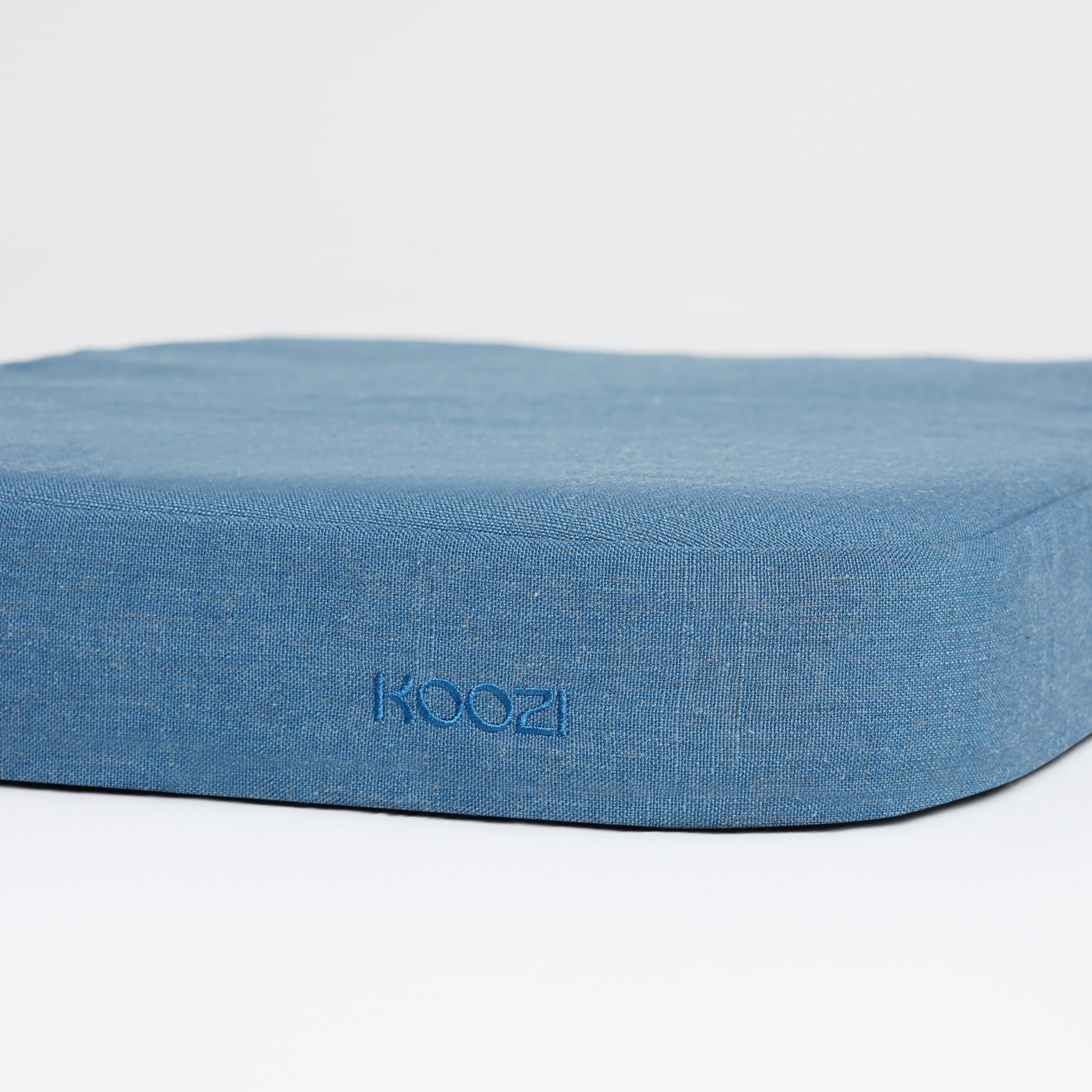 Denim blue - plush flat dog bed