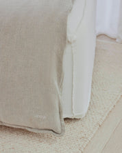Linen Sofa Topper - Dove Grey