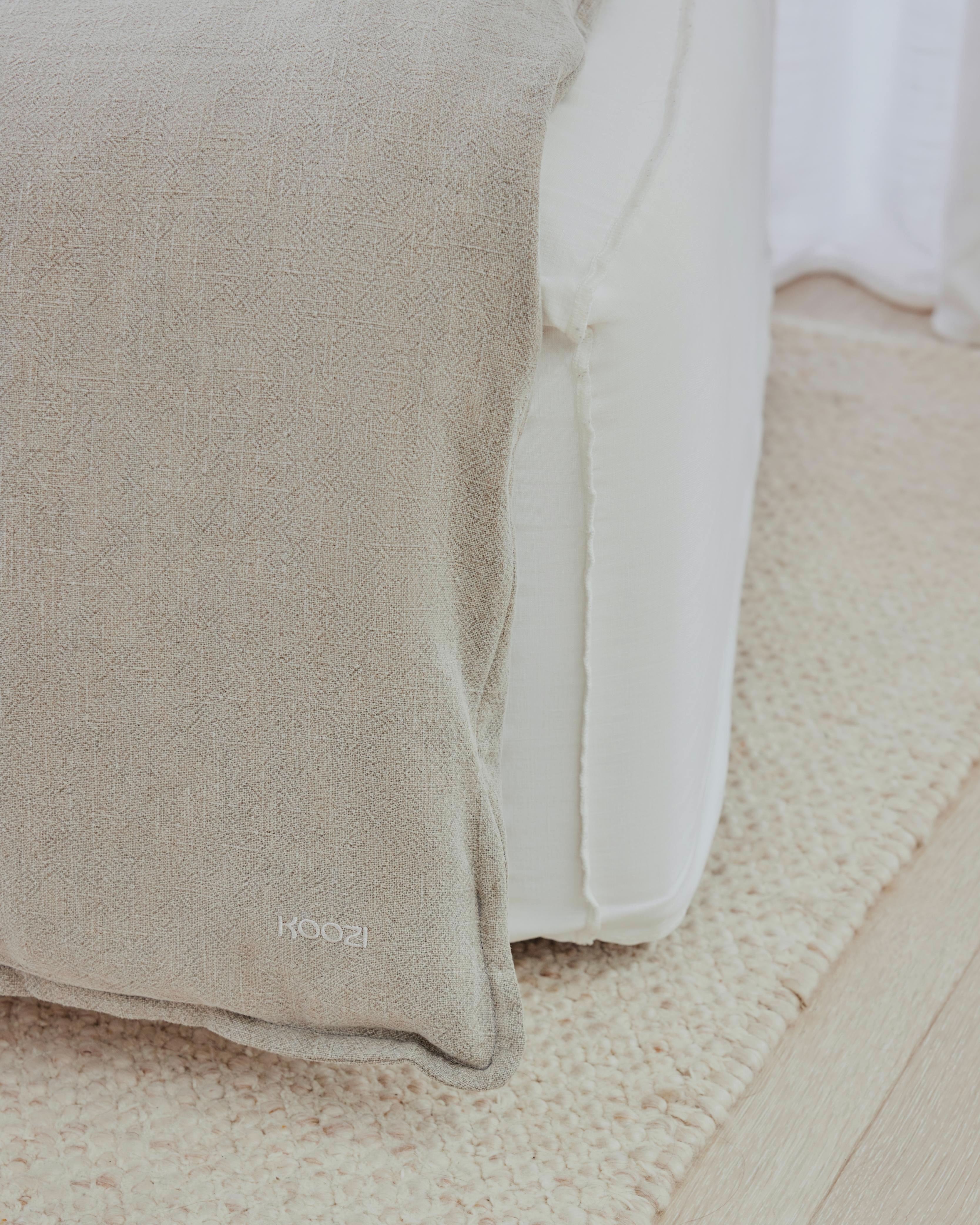 Linen Sofa Topper - Dove Grey
