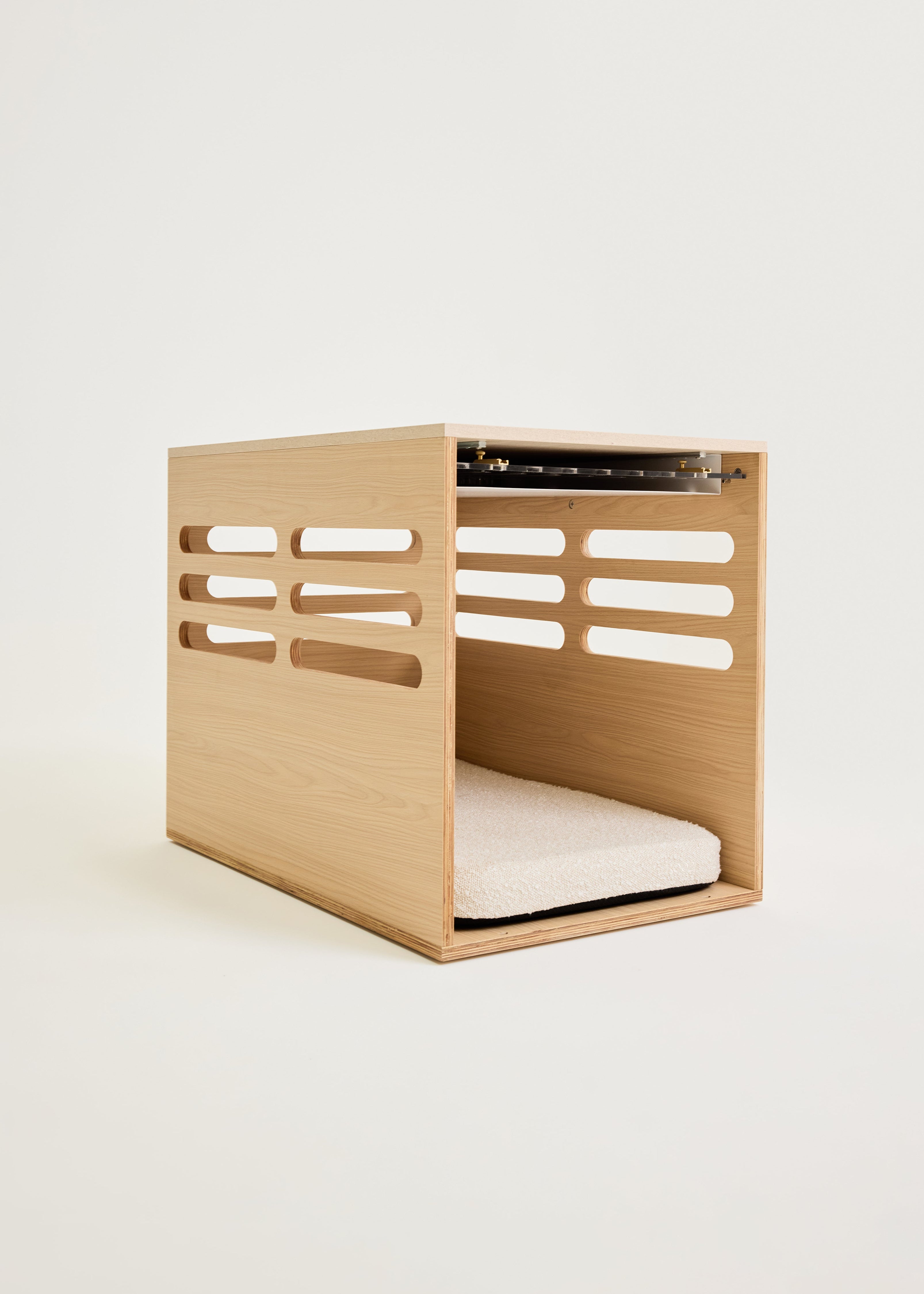 Side Table Crate - Elm Travertine