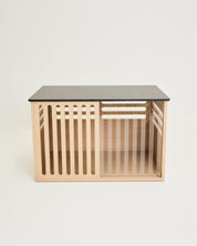 Large Buffet Table Dog Crate - Elm Black Mocha Marble