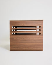 Large Buffet Table Dog Crate - Walnut Travertine