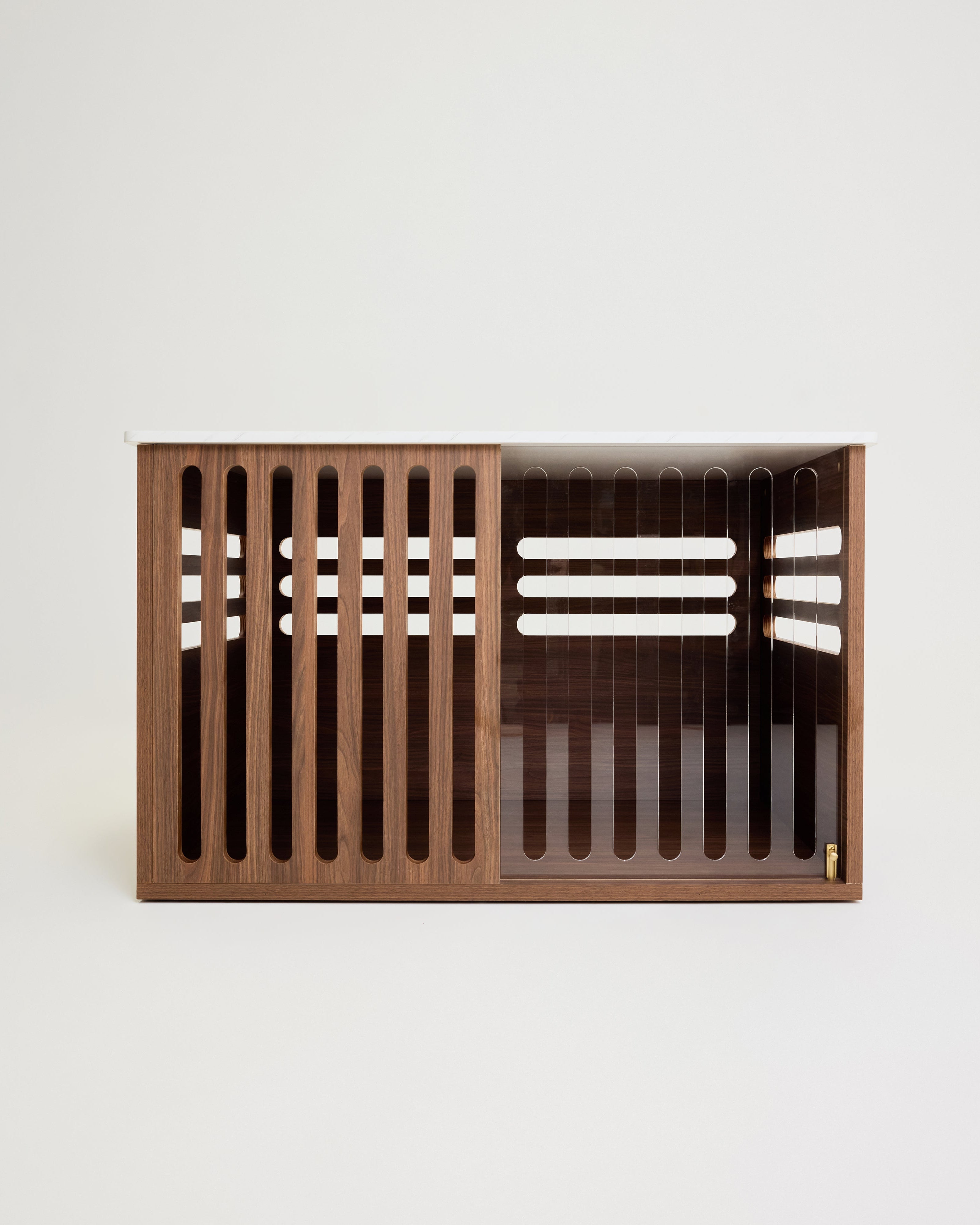 Large Buffet Table Crate - Walnut Carrara