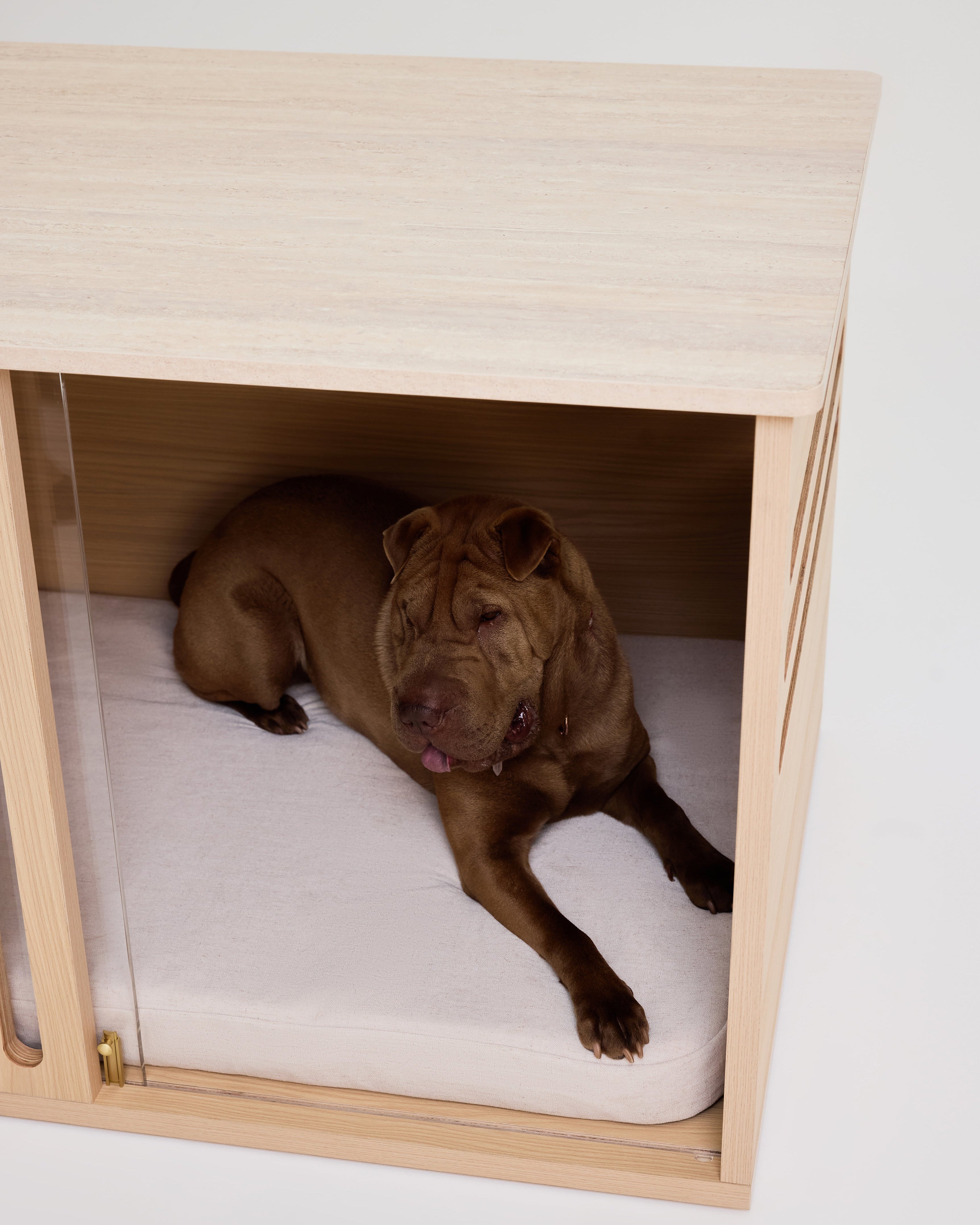 Large Buffet Table Crate - Elm Travertine