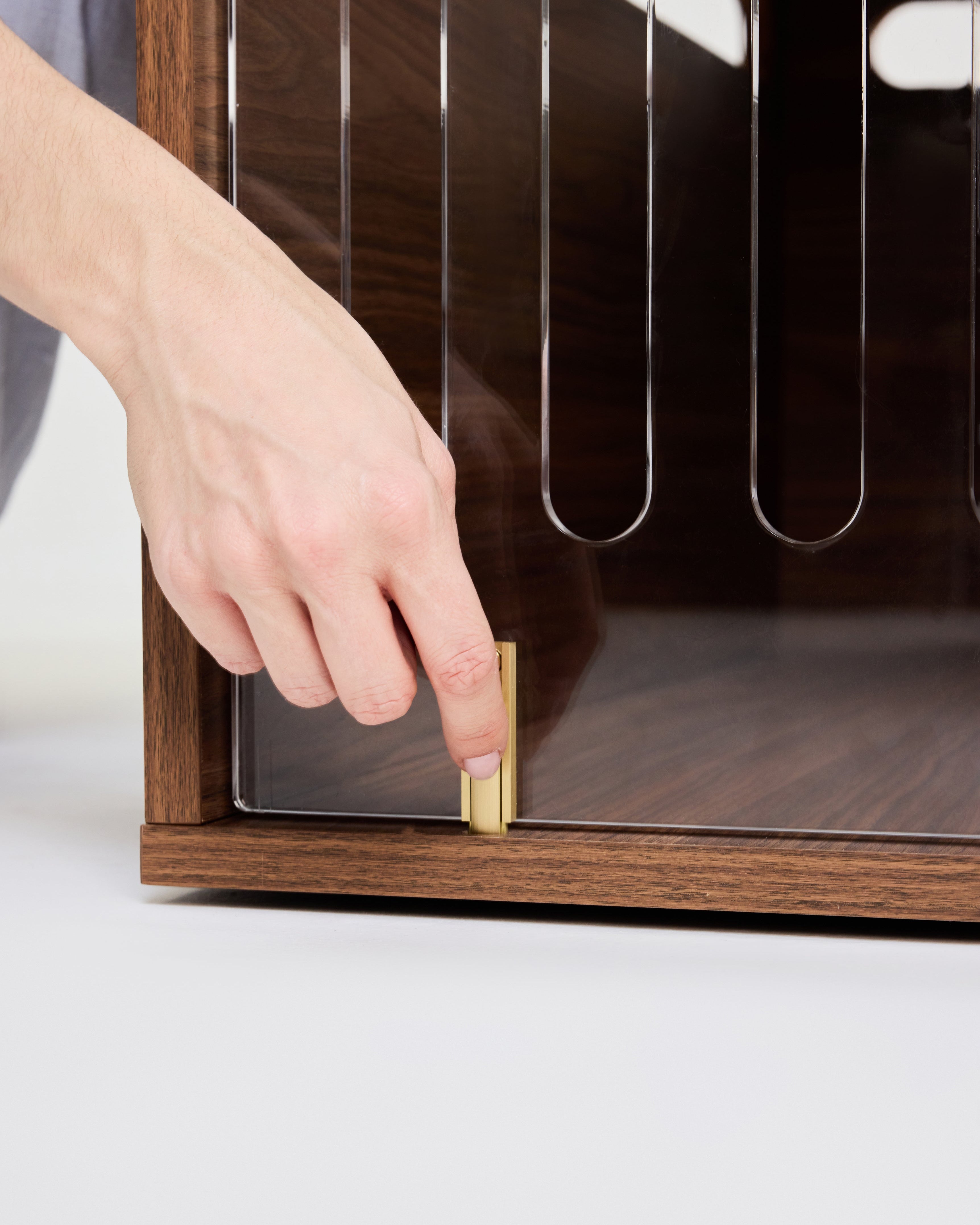 Side Table Crate - Walnut Carrara