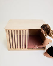 Large Buffet Table Crate - Elm Travertine
