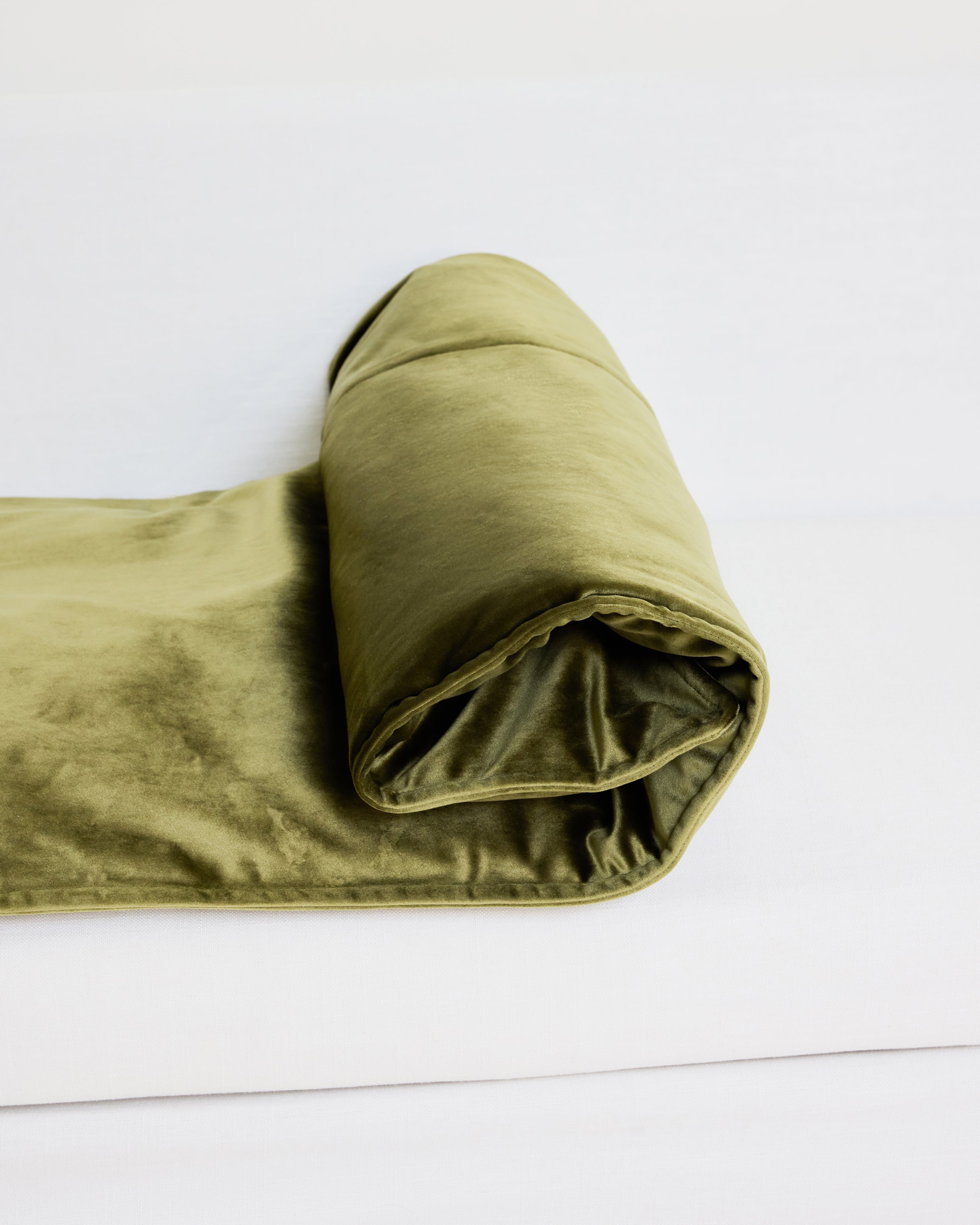 Velvet Sofa Topper - Olive
