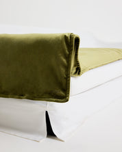 Velvet Sofa Topper - Olive