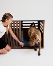 Large Buffet Table Crate - Walnut Carrara