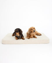 Flat Dog Bed - Buttercream Boucle