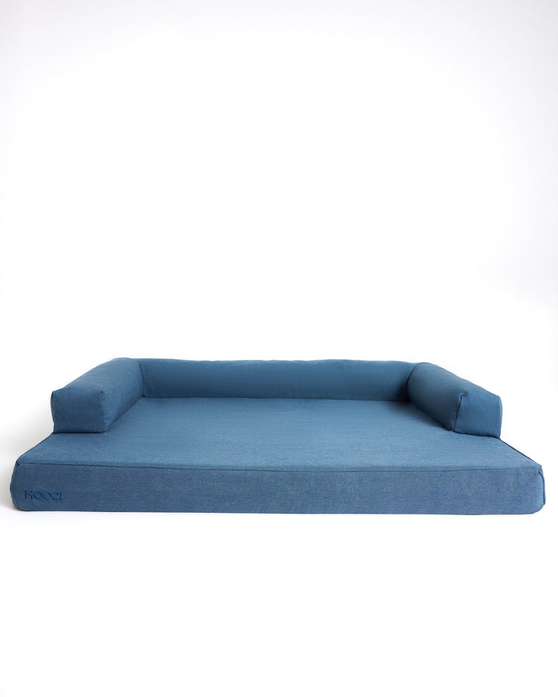 Cloud Dog Bed - Blue Linen