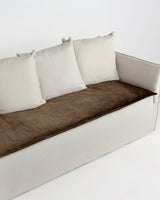 Velvet Sofa Topper - Espresso