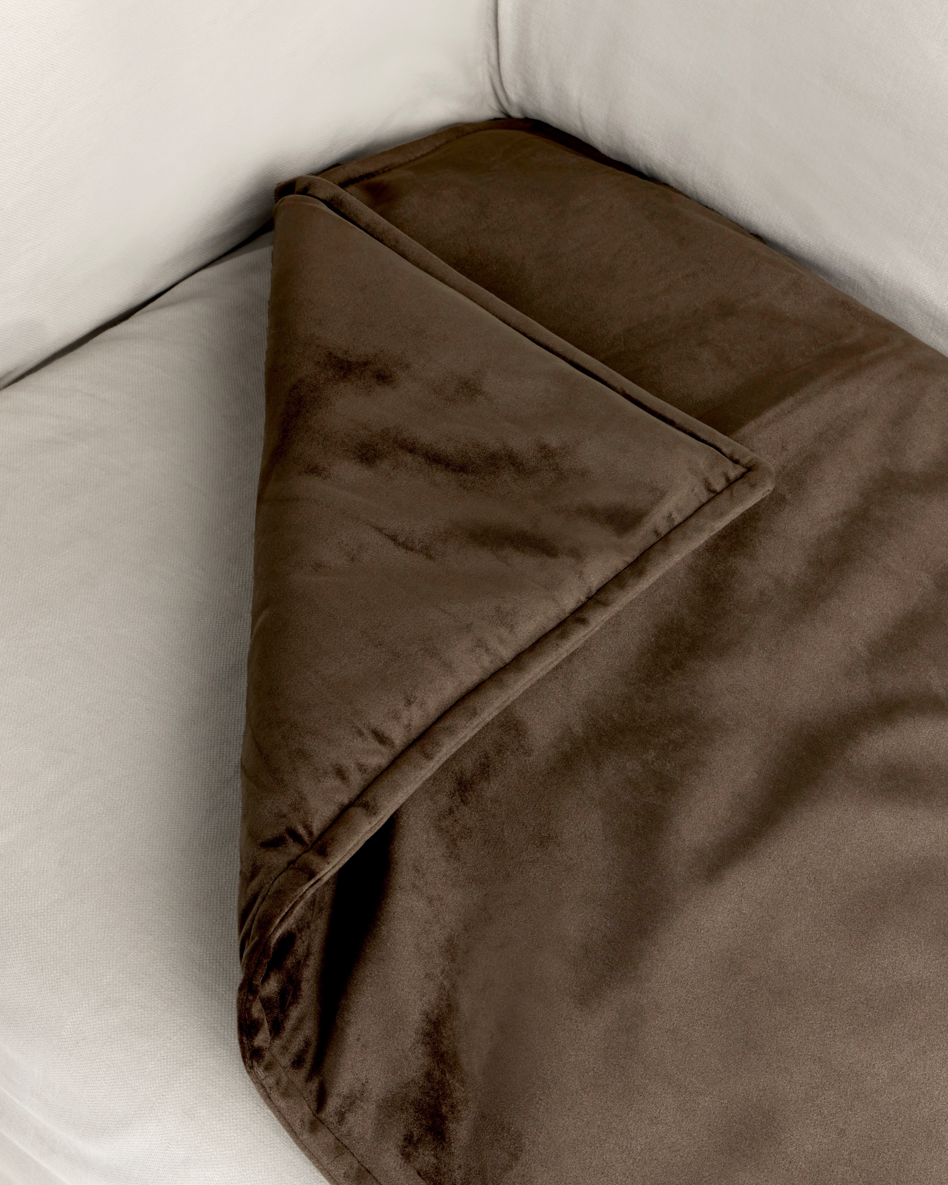 Velvet Sofa Topper - Espresso
