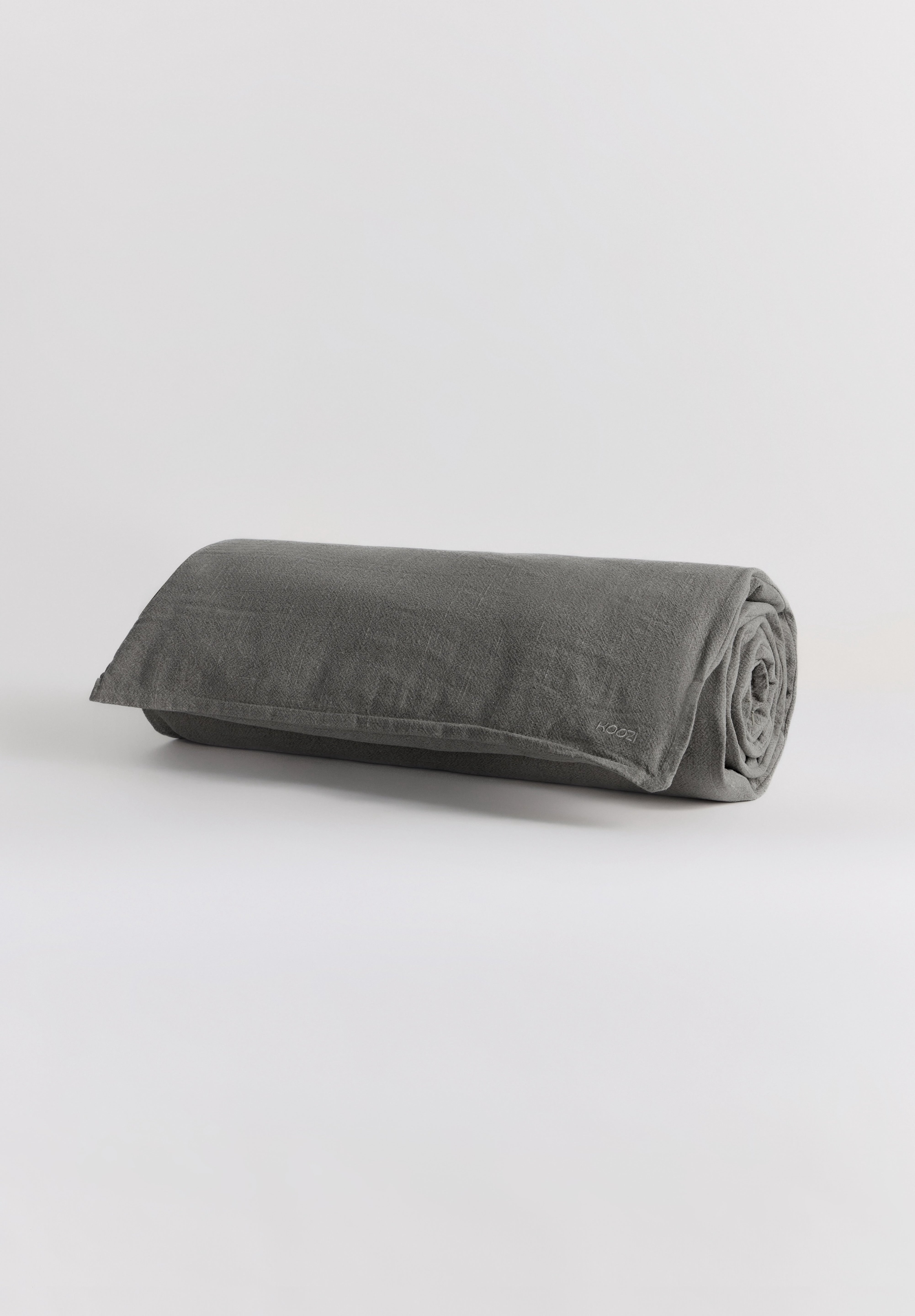 Linen Sofa Topper - Charcoal