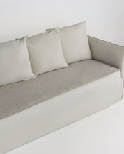 Linen Sofa Topper - Dove Grey