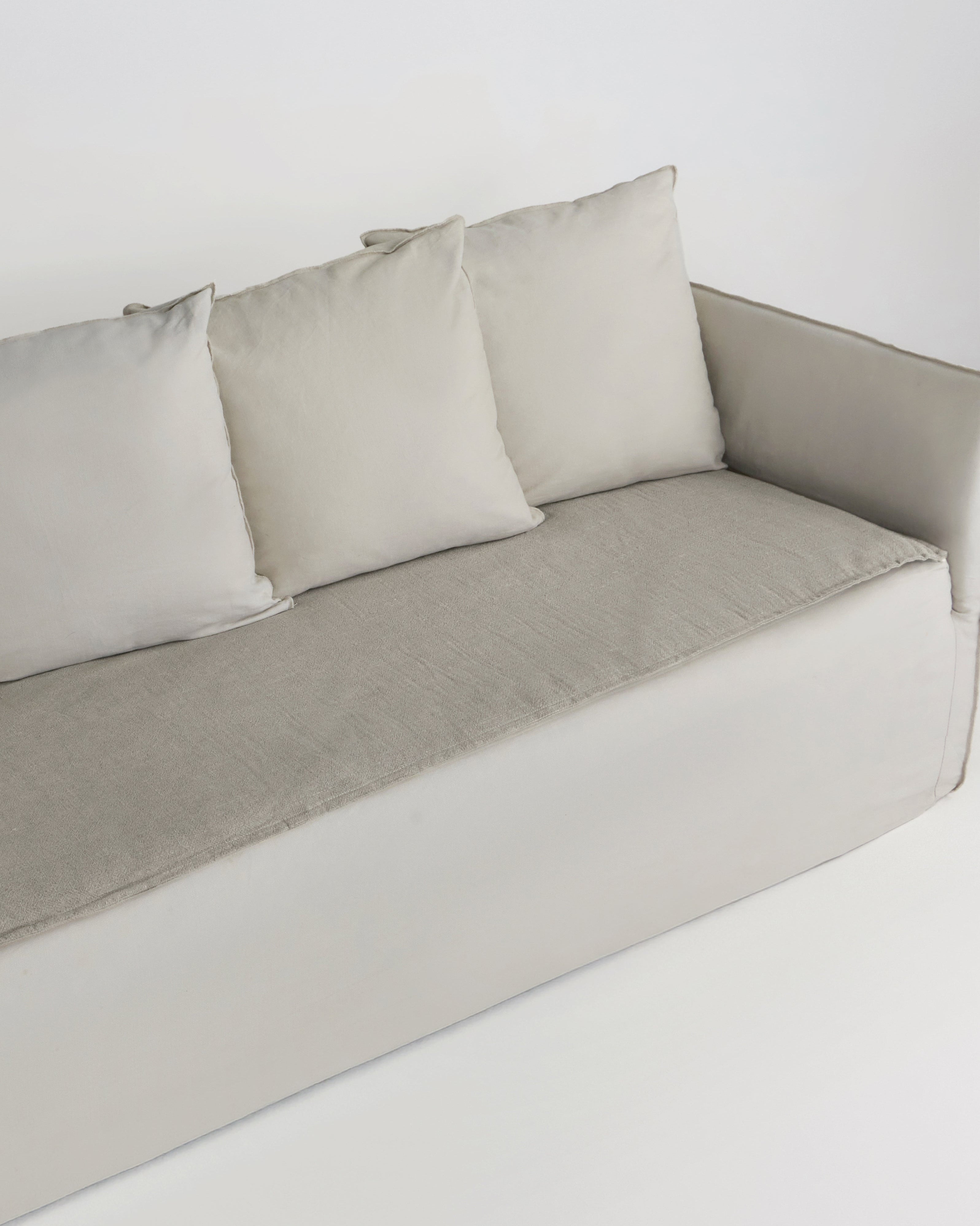 Linen Sofa Topper - Dove Grey