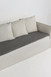 Linen Sofa Topper - Charcoal