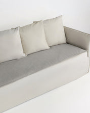 Linen Sofa Topper - Dove Grey