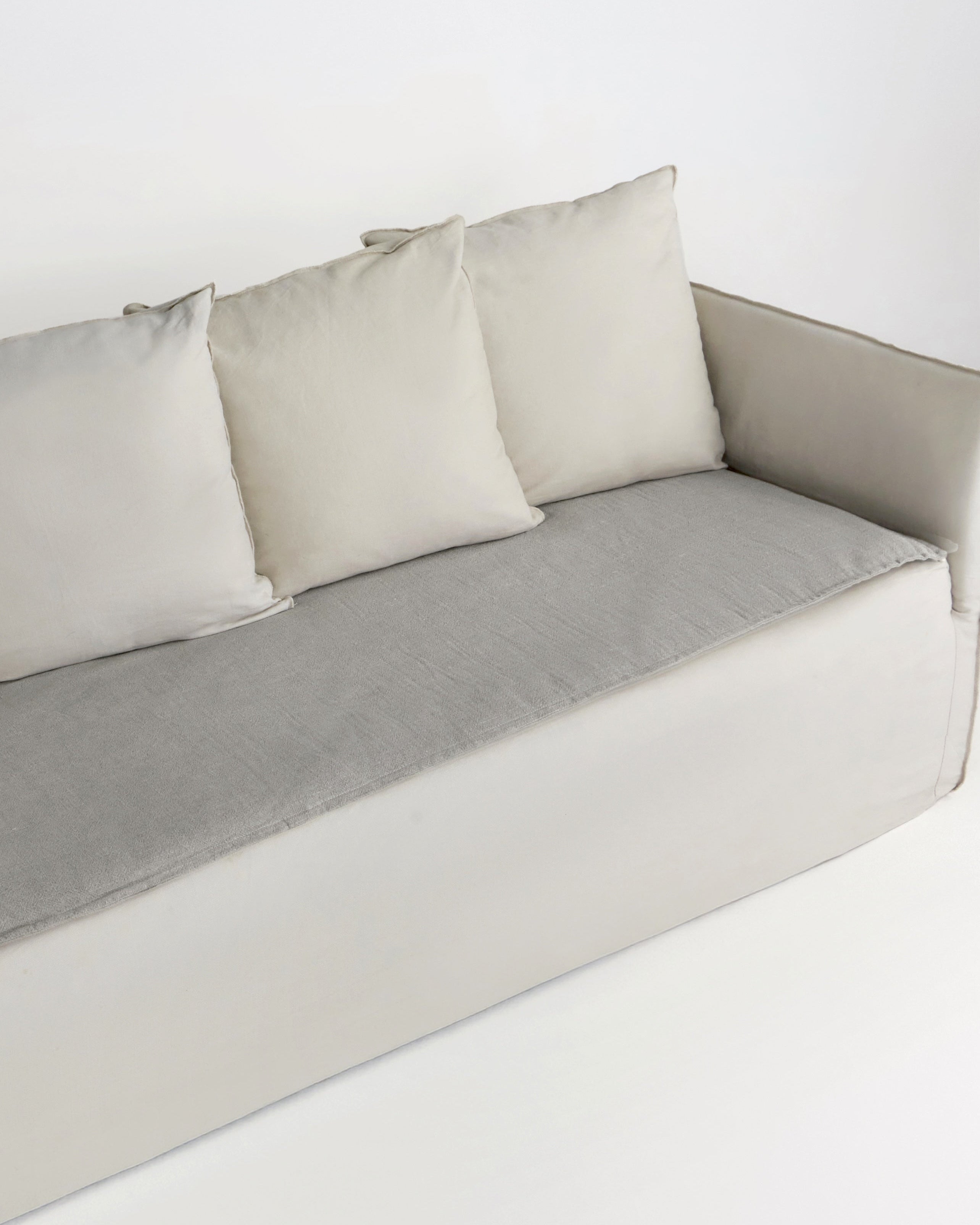 Linen Sofa Topper - Dove Grey