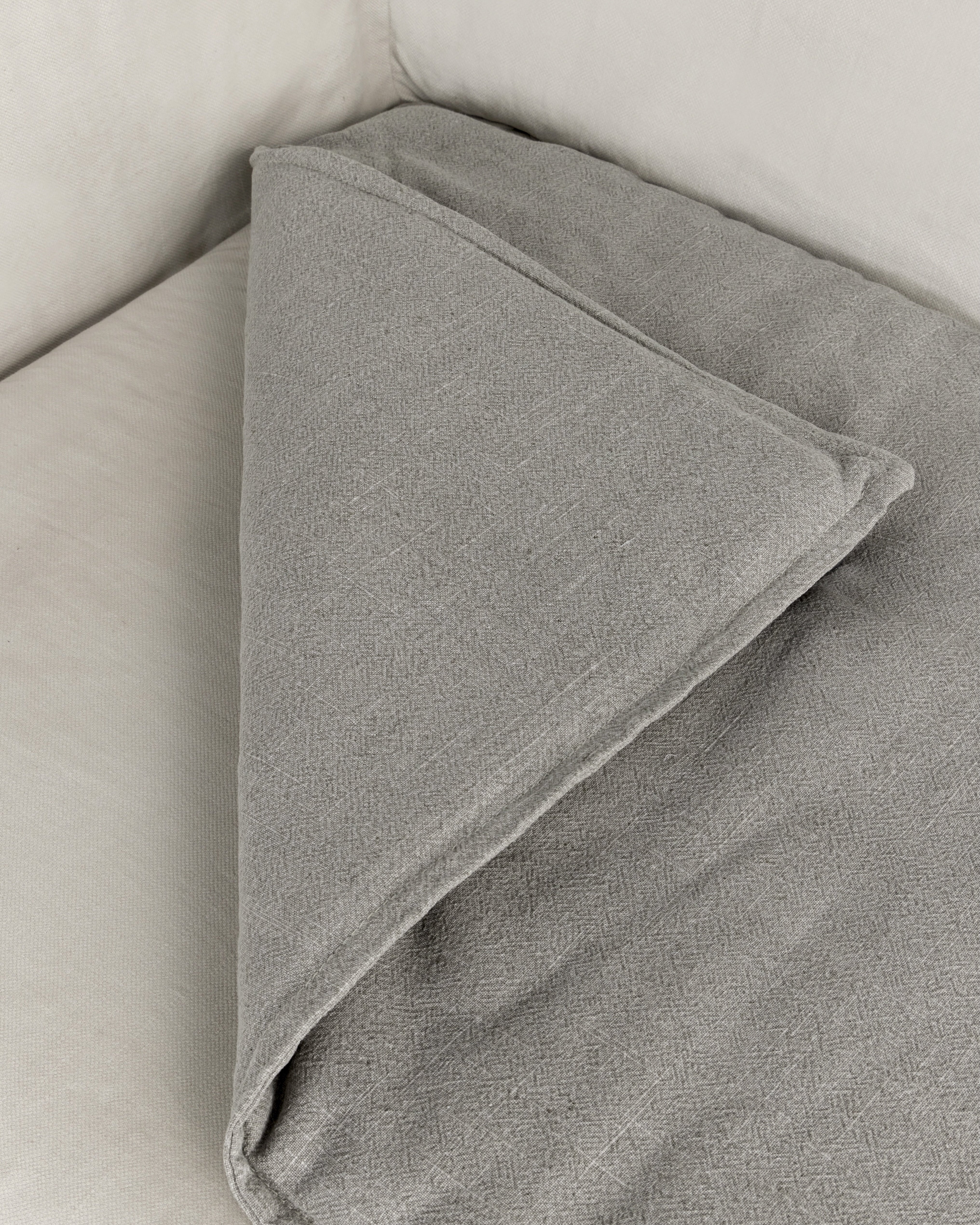 Linen Sofa Topper - Dove Grey