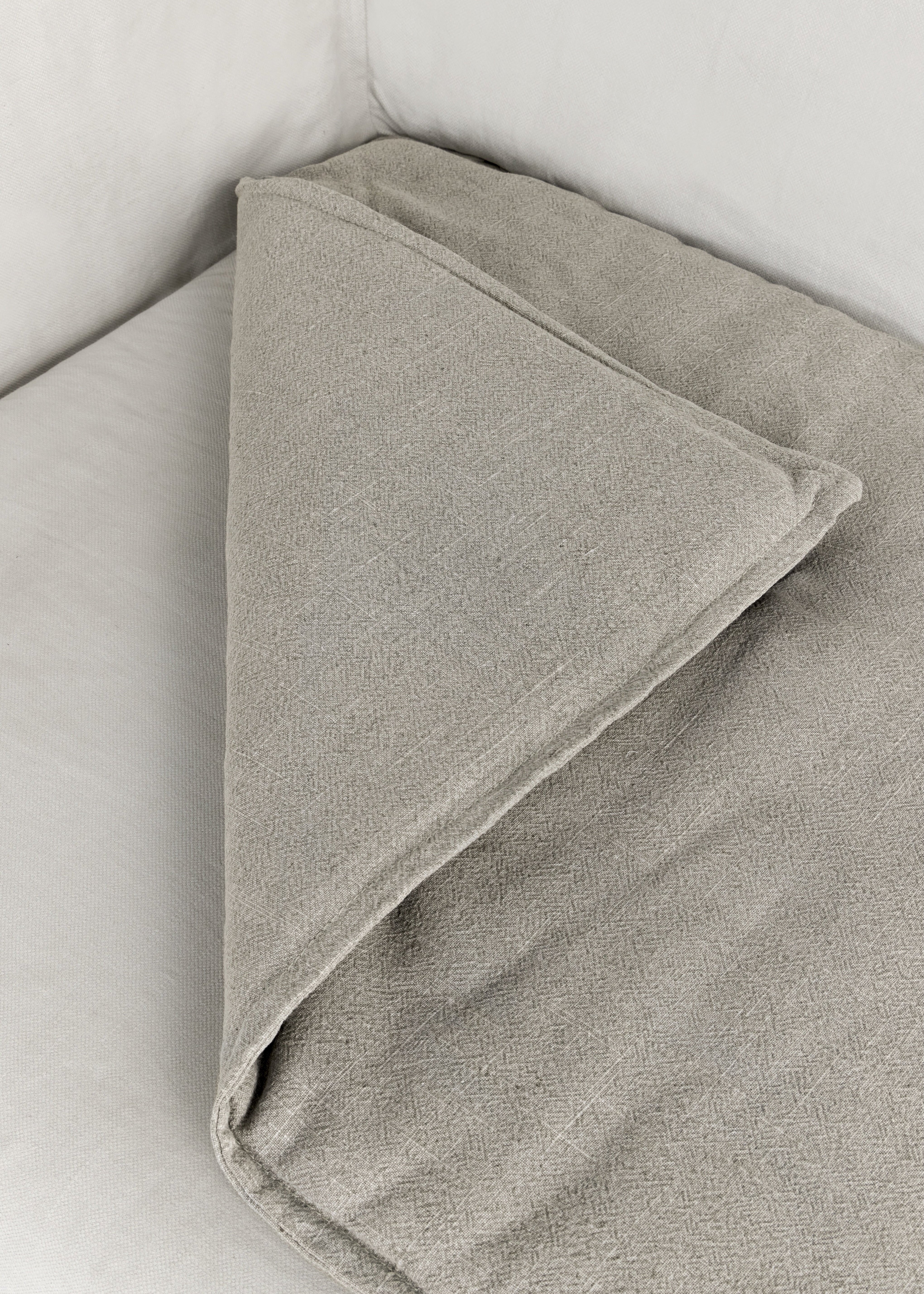 Linen Sofa Topper - Dove Grey