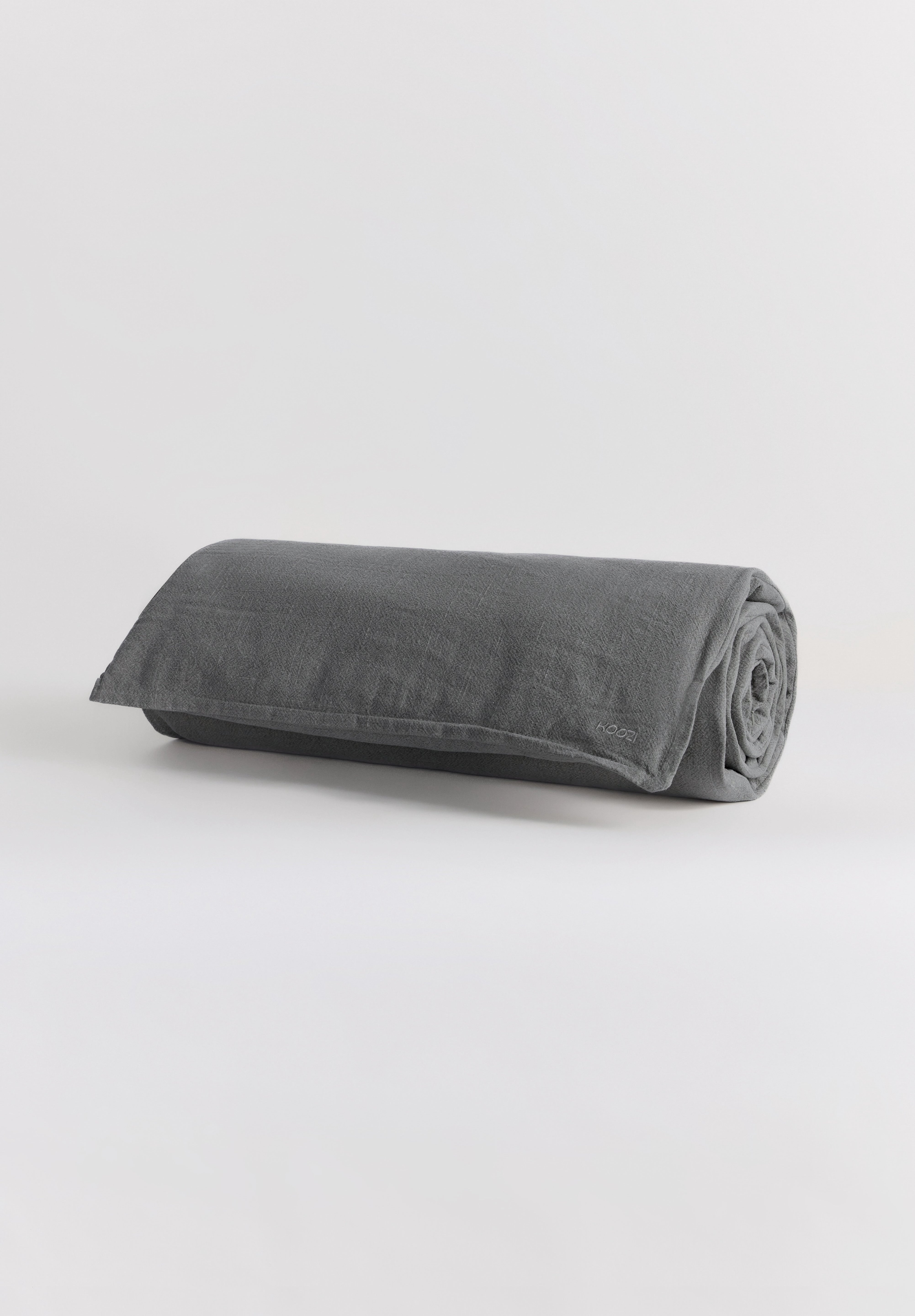 Sofa Topper Cover - Charcoal Linen-Cotton