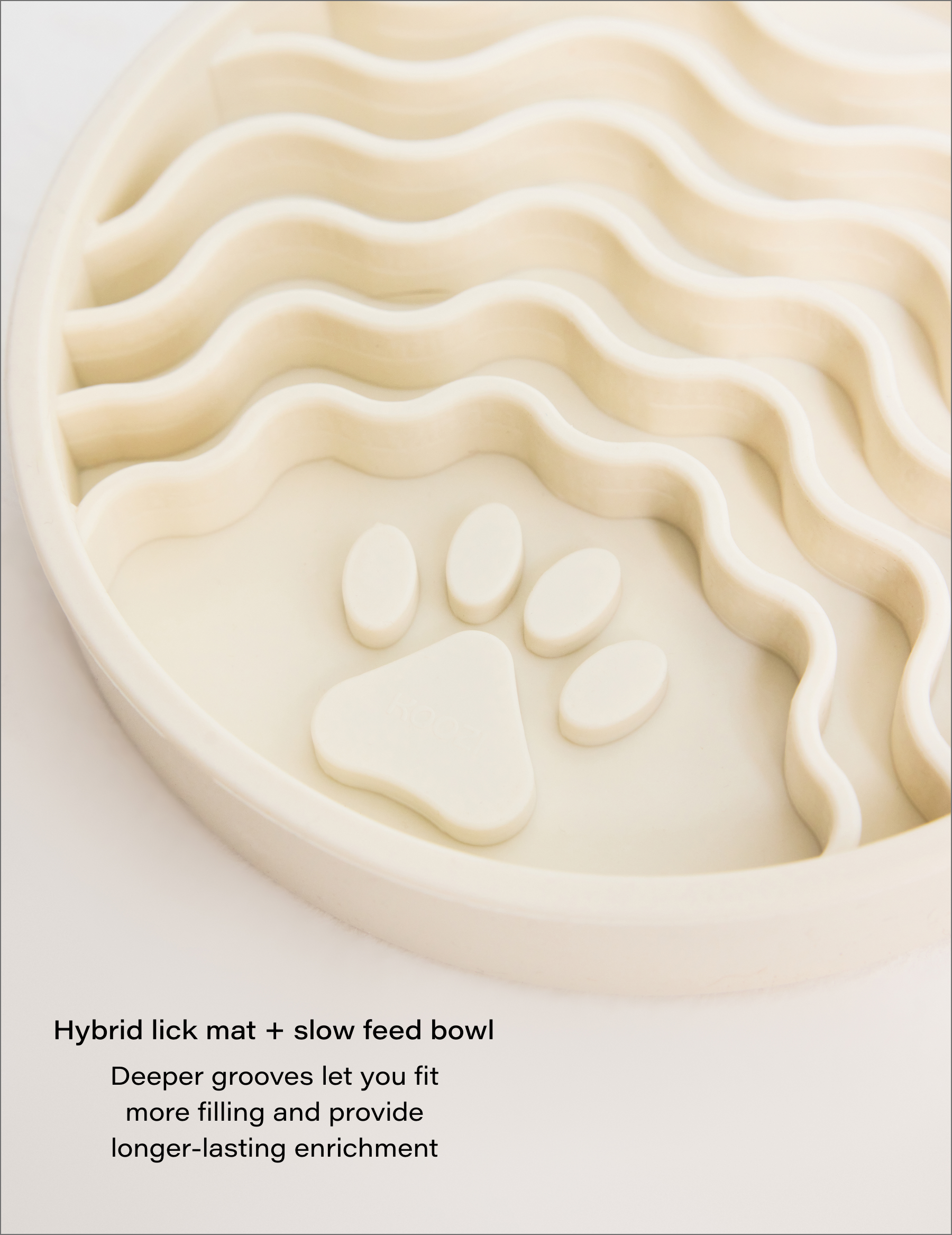 Lick Mat / Slow Feeder Bowl - Cream