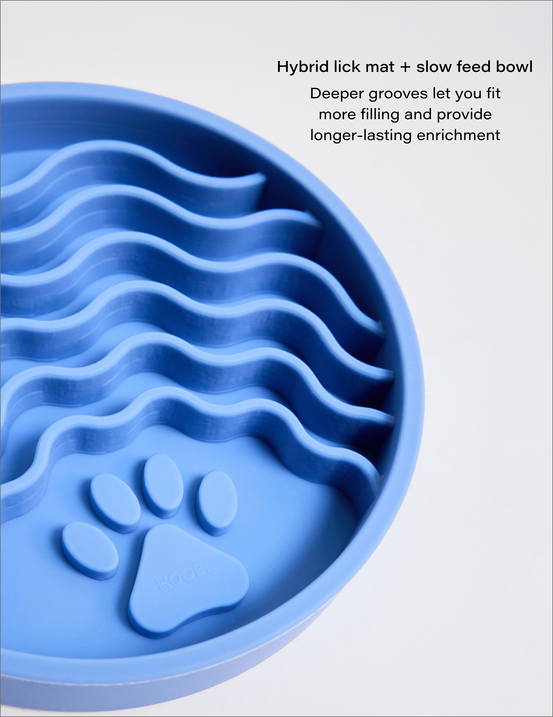Lick Mat / Slow Feeder Bowl - Powder Blue – Koozi Pets