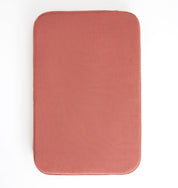 Plush Flat Dog Bed - Red Clay Linen Fabric Cover + Memory Foam