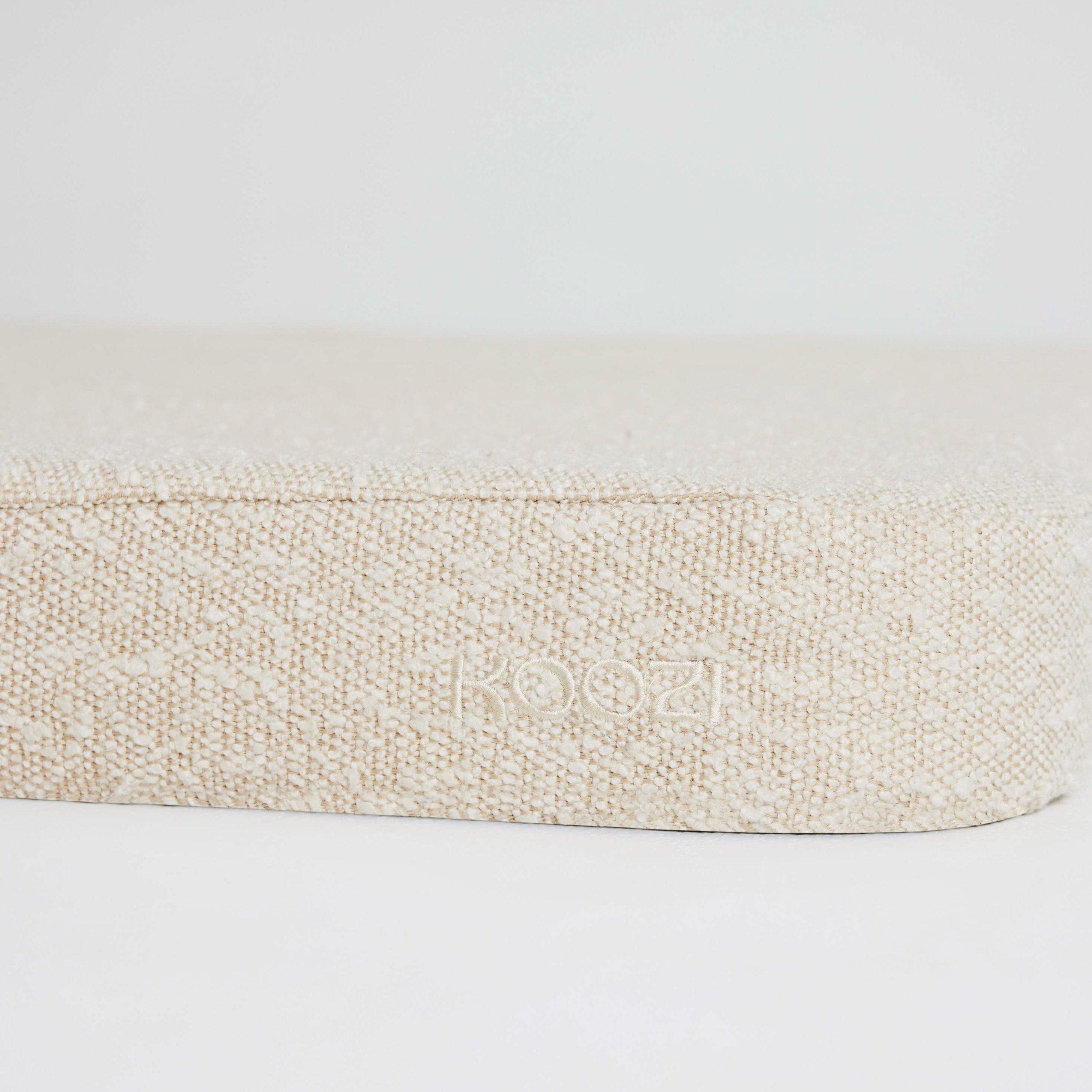 Koozi Plush bed boucle buttercream smalld dog bed designer dog bed
