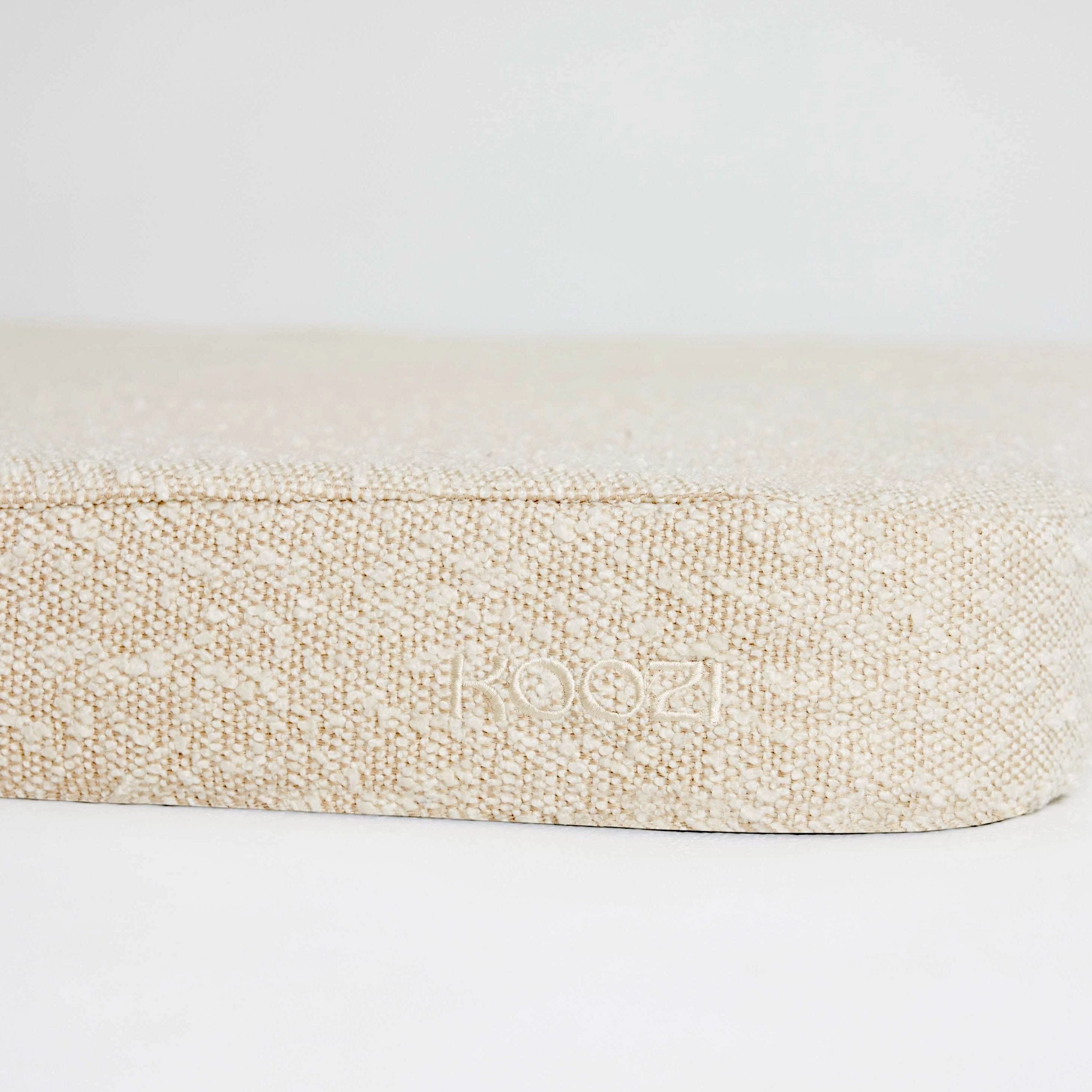 Flat Dog Bed - Buttercream Boucle