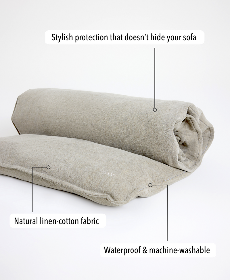 Sofa Topper - Linen Dove Grey