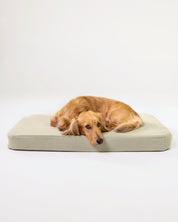 Flat Dog Bed - Khaki Linen