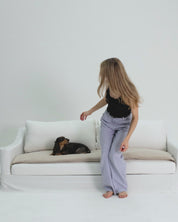 Velvet Sofa Topper - Olive